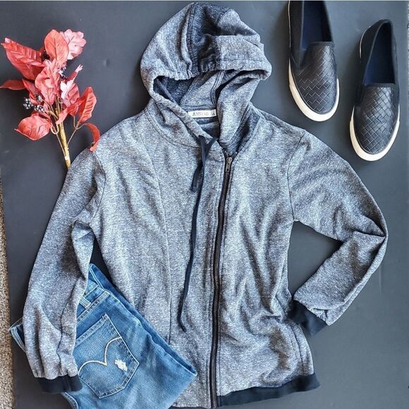 Just Fab Grey Hooded Jacker - Picture 1 of 8